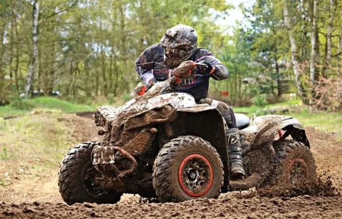 Riding ATV in the Mud
