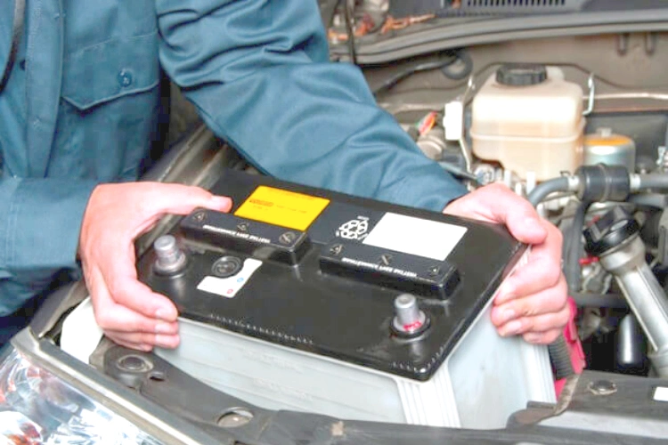 Remove the battery from the vehicle